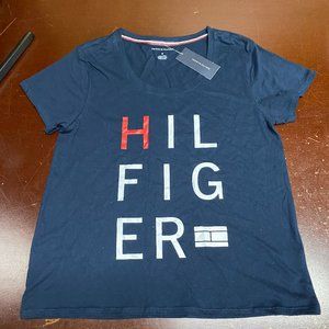 Tommy Hilfiger Womens Navy Blue Pullover T Shirt M
